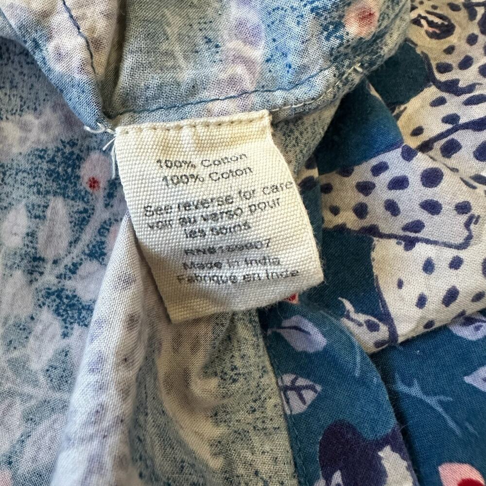 PRINT FRESH Bagheera Pajama Top Azure Blue Animal Print SS Sleep Shirt - Picture 7 of 9